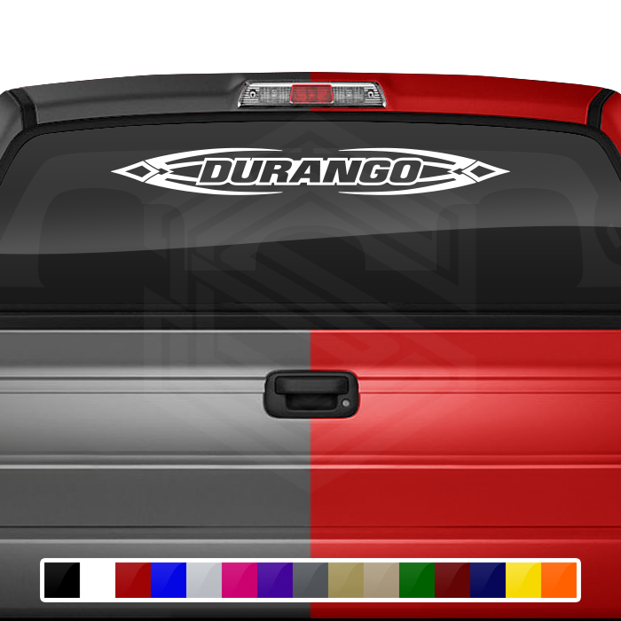 #150 DURANGO DGO Mexico Decal Sticker Windshield Window Vinyl Graphic Banner Decoration Tribal Accent Design 36"x4.25"+
