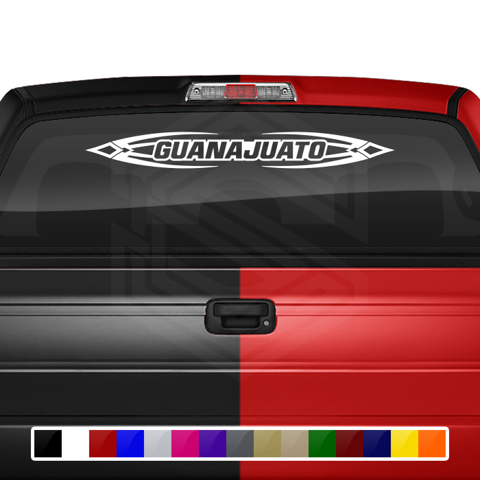 #150 GUANAJUATO GTO Mexico Decal Sticker Windshield Window Vinyl Graphic Banner Decoration Tribal Accent Design 36"x4.25"+