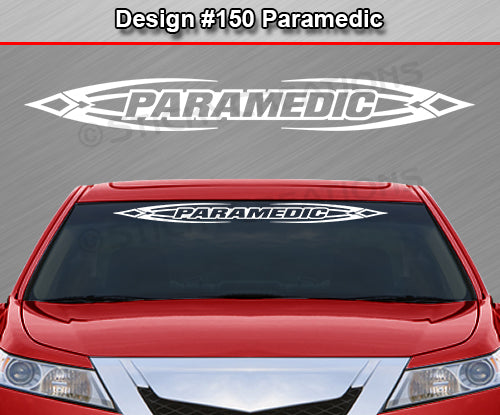 #150 PARAMEDIC Decal Sticker Windshield Window Vinyl Graphic Banner Decoration Tribal Accent Design 36"x4.25"