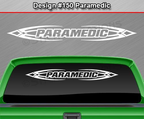 #150 PARAMEDIC Decal Sticker Windshield Window Vinyl Graphic Banner Decoration Tribal Accent Design 36"x4.25"