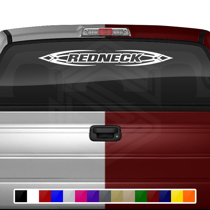 #150 REDNECK Decal Sticker Windshield Window Vinyl Graphic Banner Decoration Tribal Accent Design 36"x4.25"+
