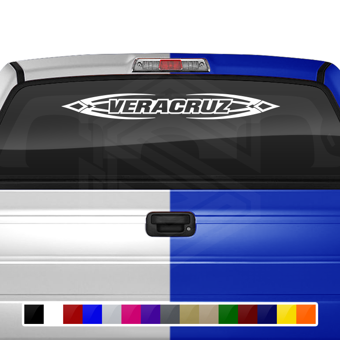 #150 VERACRUZ VER Mexico Decal Sticker Windshield Window Vinyl Graphic Banner Decoration Tribal Accent Design 36"x4.25"+
