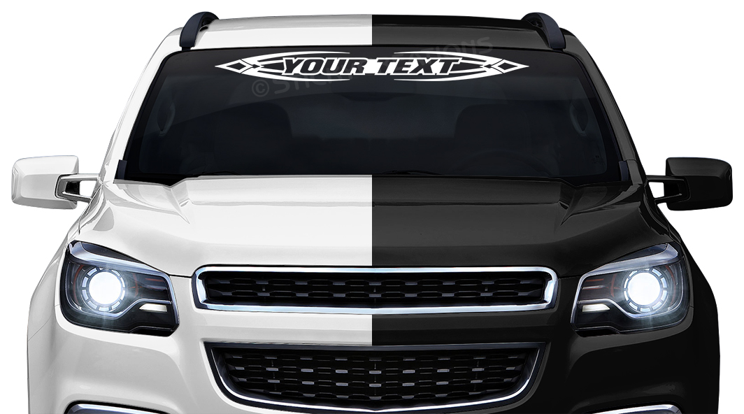 #150 Custom Text Personalized Decal Sticker Windshield Window Vinyl Graphic Banner Decoration Tribal Decor Design 36"x4.25"+