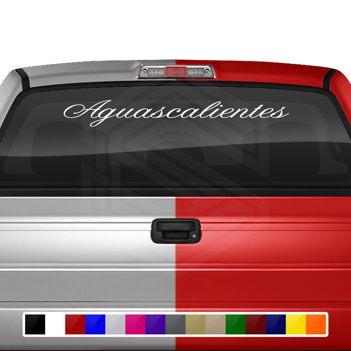 AGUASCALIENTES AGU Mexico Decal Sticker Windshield Window Vinyl Graphic Banner Text Font-Amaze 36"x4.25"+