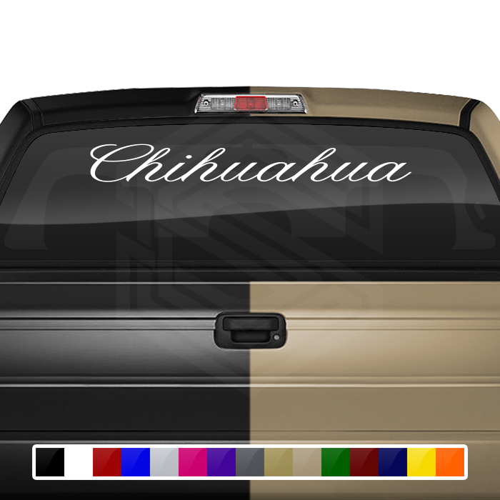 CHIHUAHUA CHIH Mexico Decal Sticker Windshield Window Vinyl Graphic Banner Text Font-Altogscr 36"x4.25"+