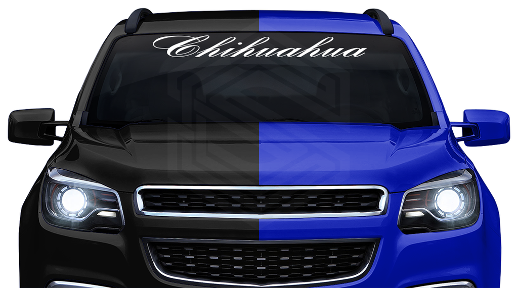 CHIHUAHUA CHIH Mexico Decal Sticker Windshield Window Vinyl Graphic Banner Text Font-Bankscr 36"x4.25"+