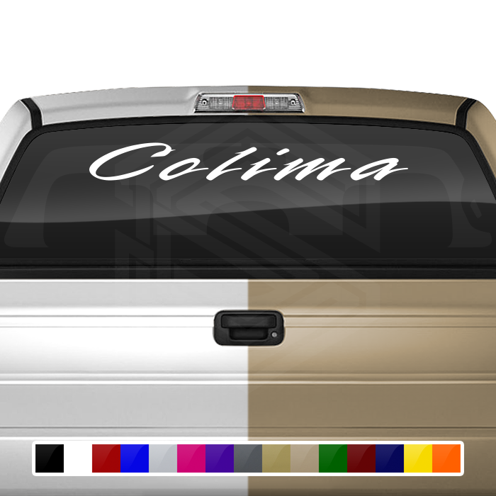 COLIMA COL Mexico Decal Sticker Windshield Window Vinyl Graphic Banner Text Font-Rapier 36"x4.25"+