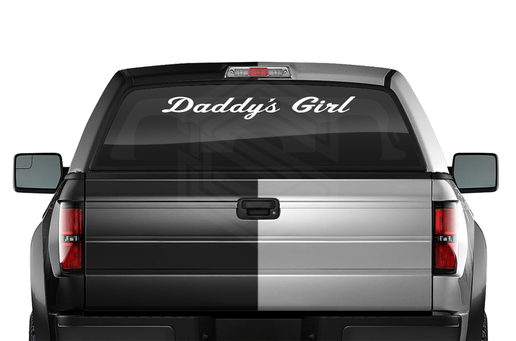 DADDY'S GIRL Decal Sticker Windshield Window Vinyl Graphic Banner Text Font-Sportscr 36"x4.25"+