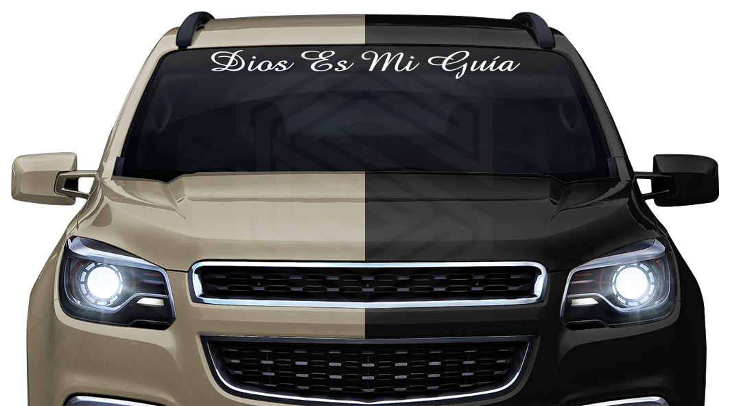 DIOS ES MI GUÍA Decal Sticker Windshield Window Vinyl Graphic Banner Text Font-Amaze 36"x4.25"+