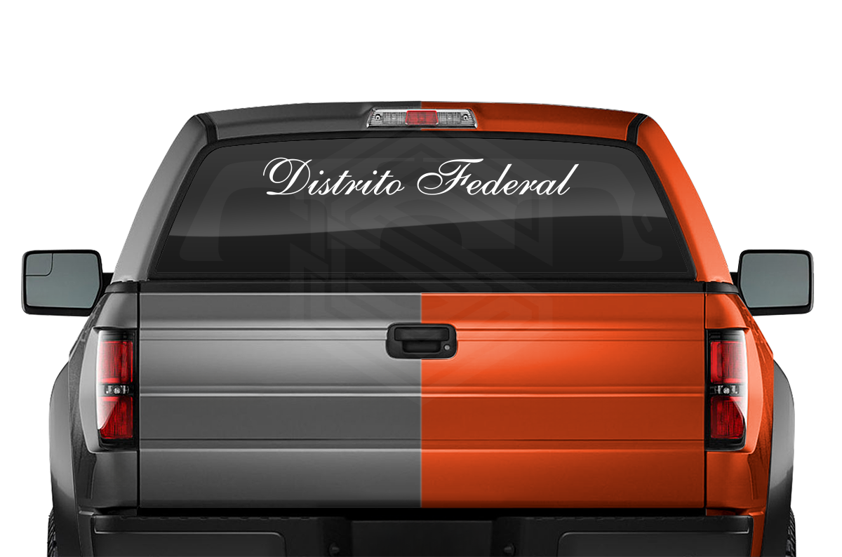 Distrito Federal DF Mexico Decal Sticker Windshield Window Vinyl Graphic Banner Text Font-Shells1 36"x4.25"+