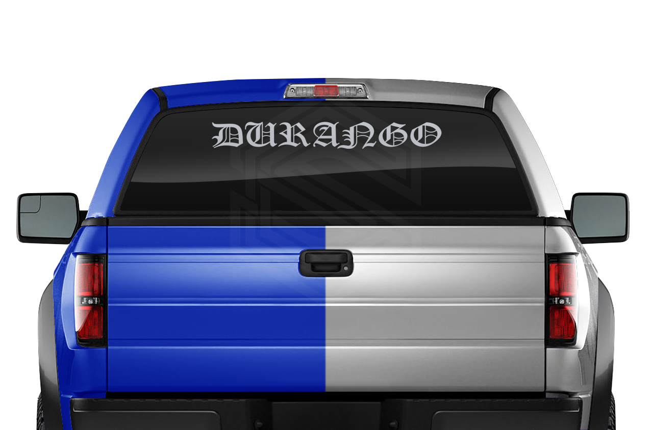 DURANGO DGO Mexico Decal Sticker Windshield Window Vinyl Graphic Banner Text Font-Old English Caps 36"x4.25"+