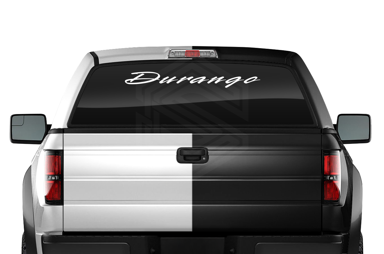 DURANGO DGO Mexico Decal Sticker Windshield Window Vinyl Graphic Banner Text Font-Rapier 36"x4.25"+