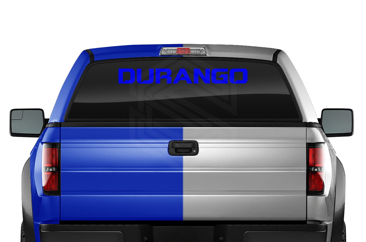 DURANGO DGO Mexico Decal Sticker Windshield Window Vinyl Graphic Banner Text Font-Spaceage Caps 36"x4.25"+