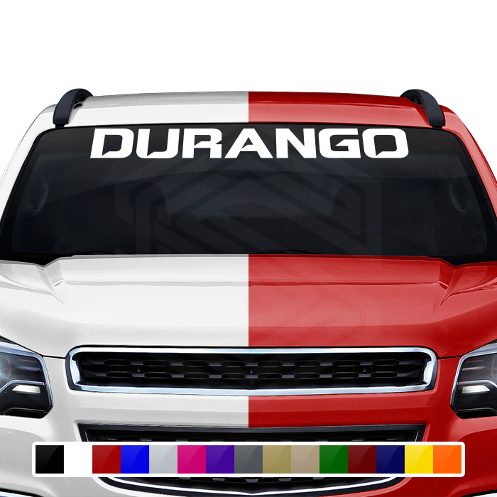DURANGO DGO Mexico Decal Sticker Windshield Window Vinyl Graphic Banner Text Font-Spaceage Caps 36"x4.25"+