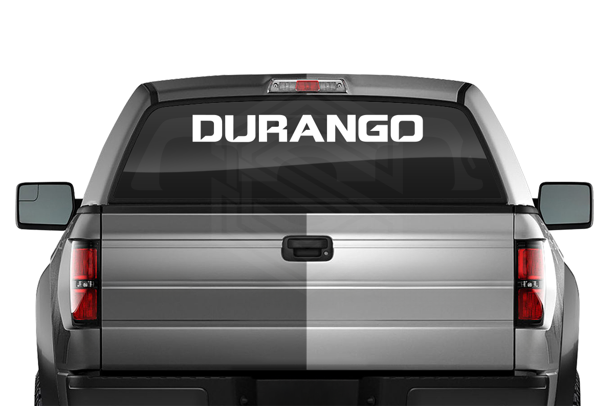 DURANGO DGO Mexico Decal Sticker Windshield Window Vinyl Graphic Banner Text Font-Spaceage Caps 36"x4.25"+
