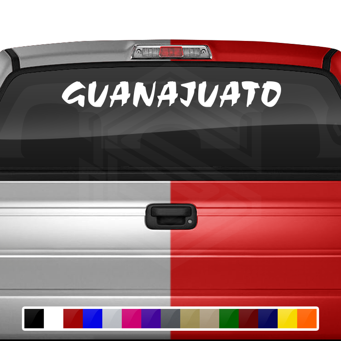 GUANAJUATO GTO Mexico Decal Sticker Windshield Window Vinyl Graphic Banner Text Font-Choc Caps 36"x4.25"+