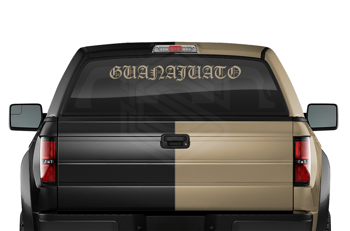 GUANAJUATO GTO Mexico Decal Sticker Windshield Window Vinyl Graphic Banner Text Font-Old English Caps 36"x4.25"+