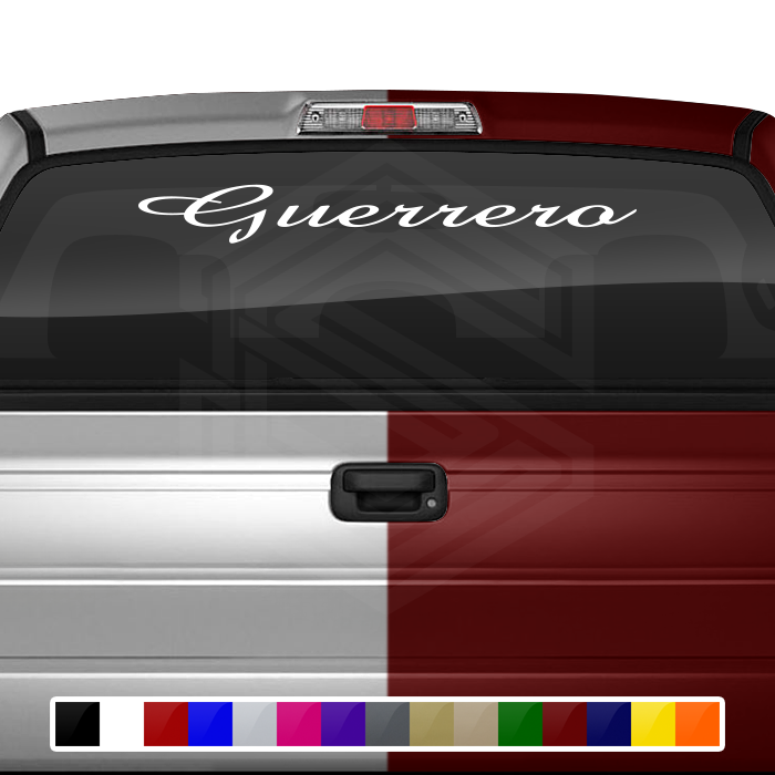 GUERRERO GRO Mexico Decal Sticker Windshield Window Vinyl Graphic Banner Text Font-Amaze 36"x4.25"+