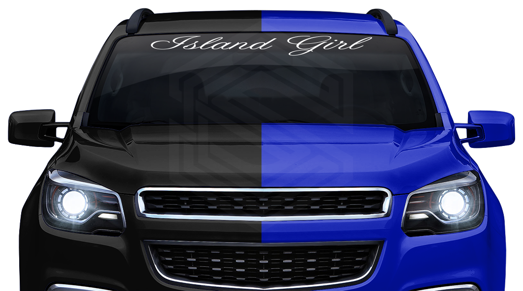 ISLAND GIRL Decal Sticker Windshield Window Vinyl Graphic Banner Text Font-Altogscr 36"x4.25"+