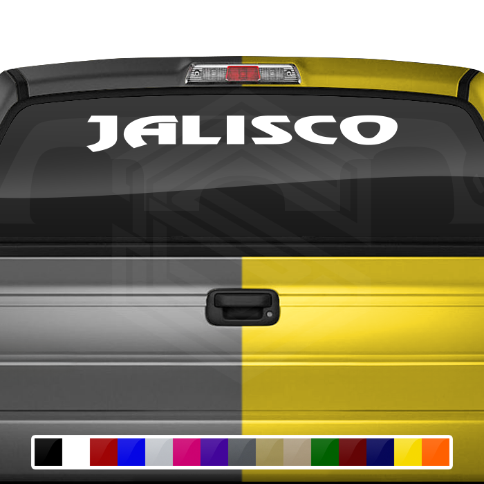 JALISCO JAL Mexico Decal Sticker Windshield Window Vinyl Graphic Banner Text Font-Review Caps 36"x4.25"+