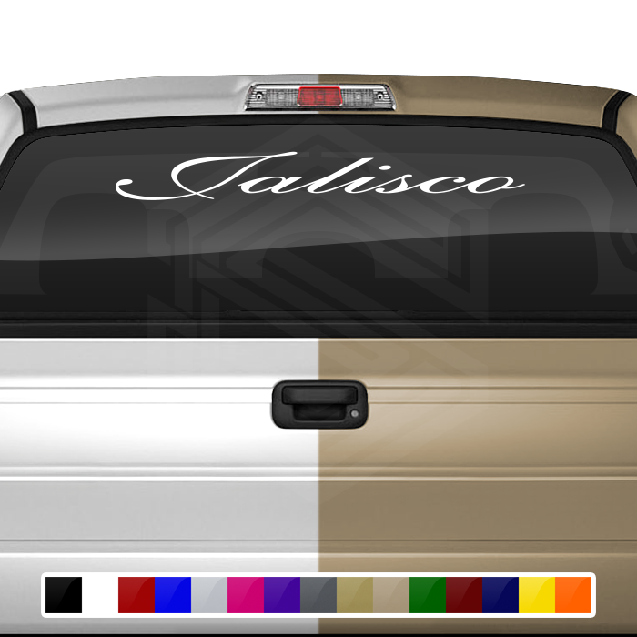 JALISCO JAL Mexico Decal Sticker Windshield Window Vinyl Graphic Banner Text Font-Shells3 36"x4.25"+