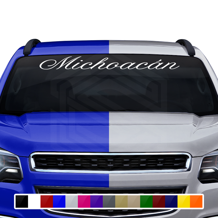 MICHOACÁN MICH Mexico Decal Sticker Windshield Window Vinyl Graphic Banner Text Font-Altogscr 36"x4.25"+