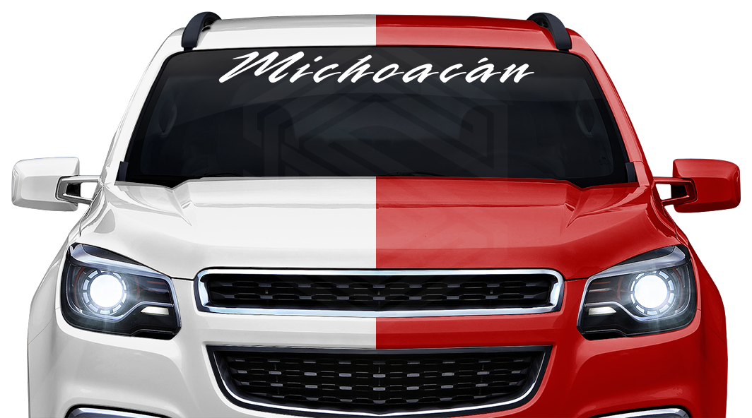 MICHOACÁN MICH Mexico Decal Sticker Windshield Window Vinyl Graphic Banner Text Font-Rapier 36"x4.25"+