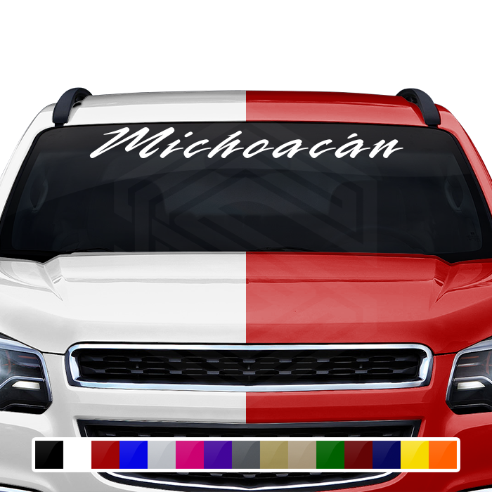 MICHOACÁN MICH Mexico Decal Sticker Windshield Window Vinyl Graphic Banner Text Font-Rapier 36"x4.25"+