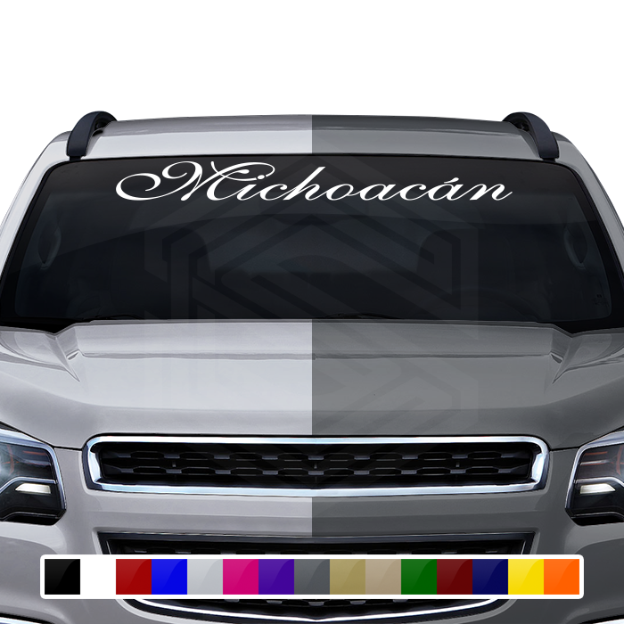 MICHOACÁN MICH Mexico Decal Sticker Windshield Window Vinyl Graphic Banner Text Font-Shells3 36"x4.25"+