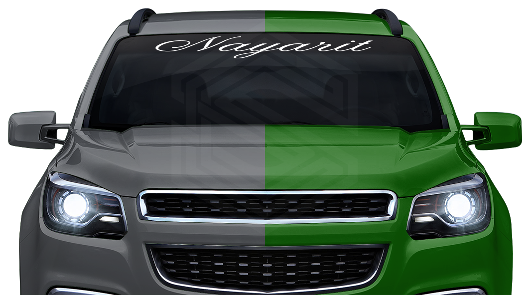 NAYARIT NAY Mexico Decal Sticker Windshield Window Vinyl Graphic Banner Text Font-Altogscr 36"x4.25"+