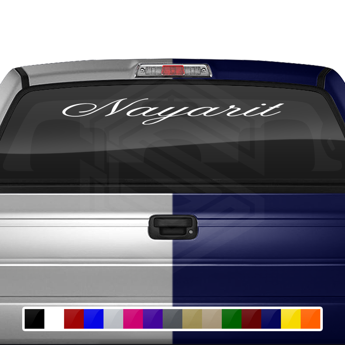 NAYARIT NAY Mexico Decal Sticker Windshield Window Vinyl Graphic Banner Text Font-Altogscr 36"x4.25"+