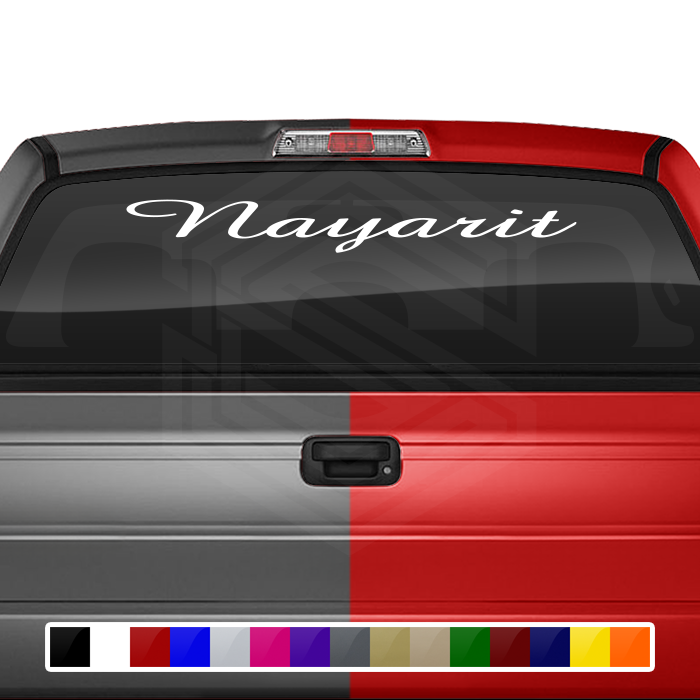 NAYARIT NAY Mexico Decal Sticker Windshield Window Vinyl Graphic Banner Text Font-Amaze 36"x4.25"+