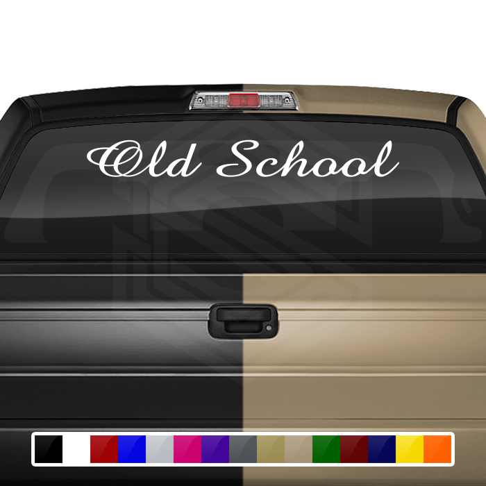 OLD SCHOOL Decal Sticker Windshield Window Vinyl Graphic Banner Text Font-Amaze 36"x4.25"+