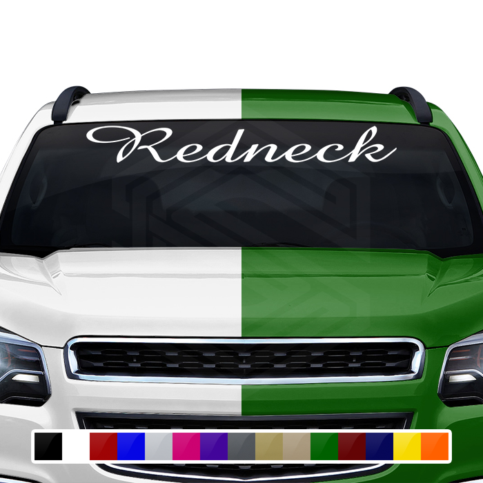 REDNECK Decal Sticker Windshield Window Vinyl Graphic Banner Text Font-Amaze 36"x4.25"+