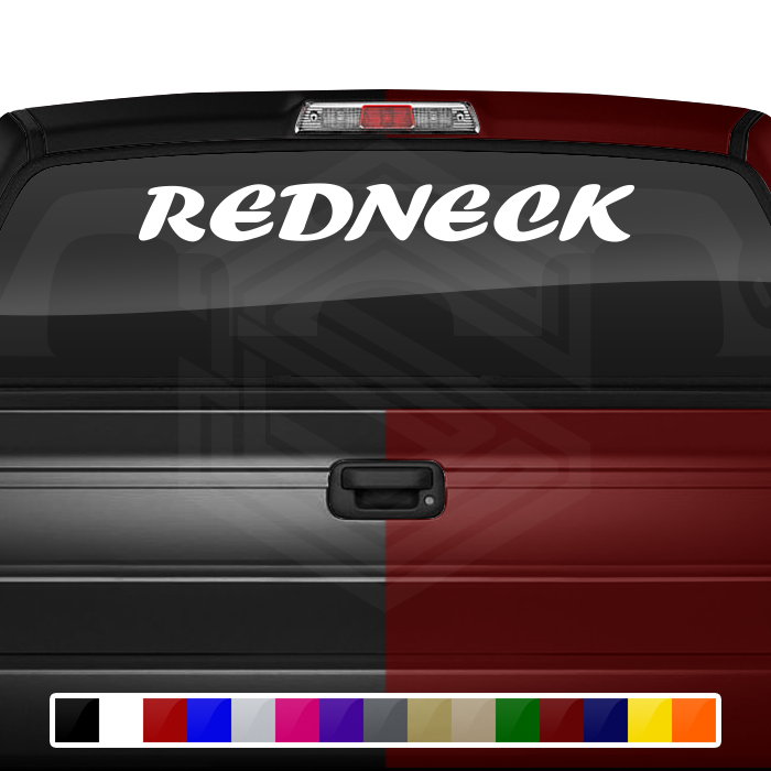 REDNECK Decal Sticker Windshield Window Vinyl Graphic Banner Text Font-Fortence 36"x4.25"+