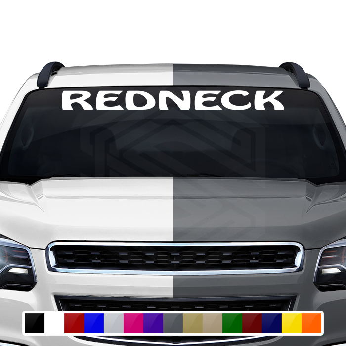 REDNECK Decal Sticker Windshield Window Vinyl Graphic Banner Text Font-Hoboes Caps 36"x4.25"+