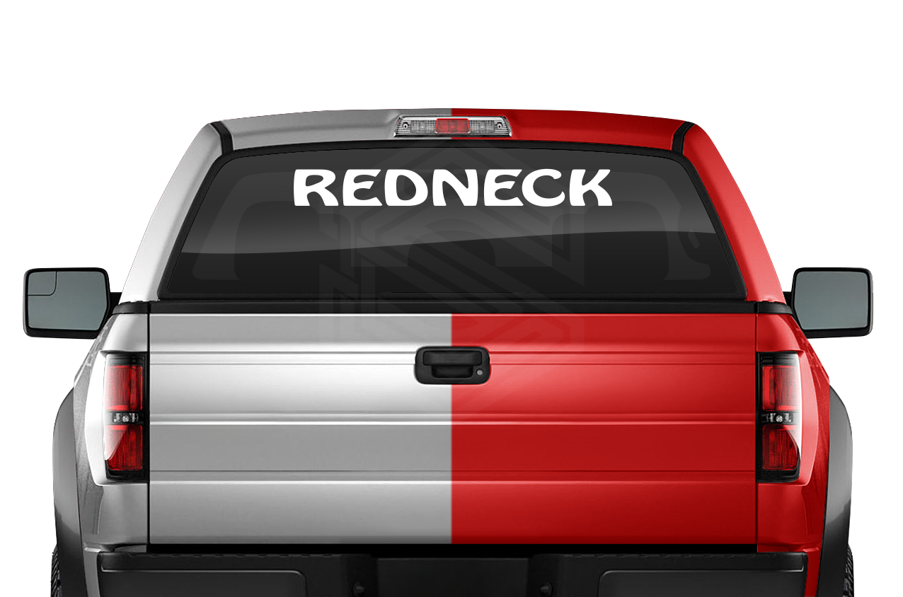 REDNECK Decal Sticker Windshield Window Vinyl Graphic Banner Text Font-Hoboes Caps 36"x4.25"+