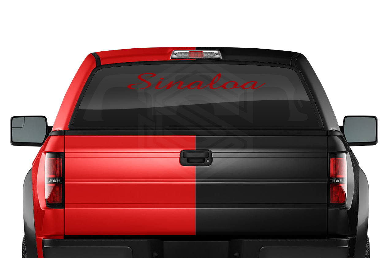 SINALOA SIN Mexico Decal Sticker Windshield Window Vinyl Graphic Banner Text Font-Amaze 36"x4.25"+