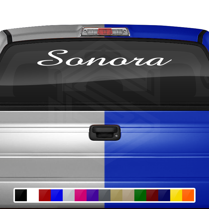 SONORA SON Mexico Decal Sticker Windshield Window Vinyl Graphic Banner Text Font-Amaze 36"x4.25"+