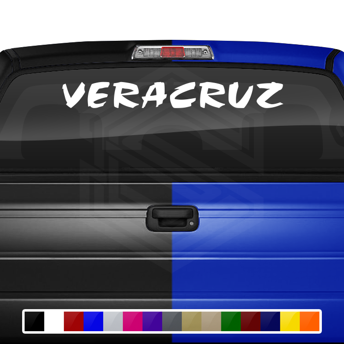 VERACRUZ VER Mexico Decal Sticker Windshield Window Vinyl Graphic Banner Text Font-Choc Caps 36"x4.25"+