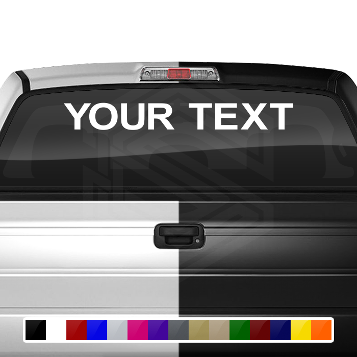 Font Arial Bold #1010 - CUSTOM PERSONALIZED Name Text Letters Decal Sticker Windshield Window Vinyl Graphic Banner 36"x4.25"+