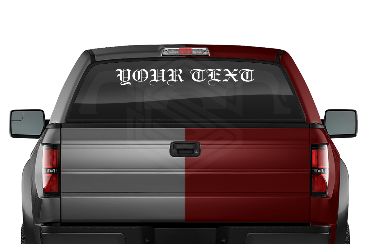 Font Linotext #1042 - CUSTOM PERSONALIZED Name Text Letters Decal Sticker Windshield Window Vinyl Graphic Banner 36"x4.25"+