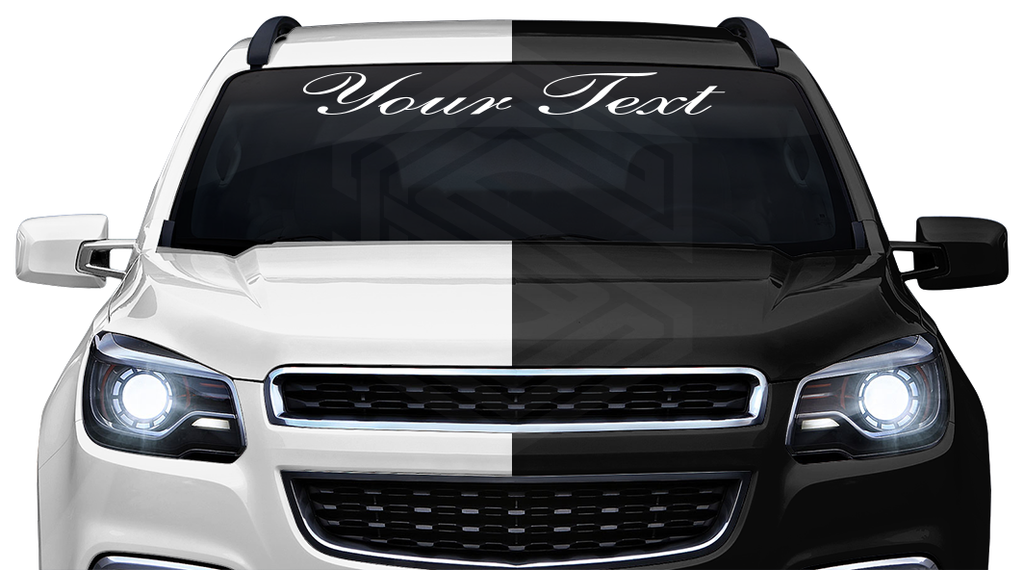 Font Shells 2 Script #1112 - CUSTOM PERSONALIZED Name Text Letters Decal Sticker Windshield Window Vinyl Graphic Banner 36"x4.25"+