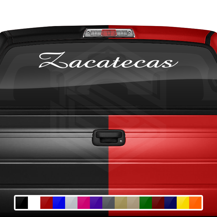 ZACATECAS ZAC Mexico Decal Sticker Windshield Window Vinyl Graphic Banner Text Font-Amaze 36"x4.25"+