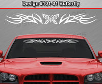 Design #101 Butterfly - Windshield Window Tribal Accent Vinyl Sticker Decal Graphic Banner 36"x4.25"+