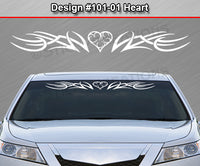 Design #101 Heart - Windshield Window Tribal Accent Vinyl Sticker Decal Graphic Banner 36"x4.25"+