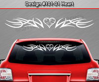 Design #101 Heart - Windshield Window Tribal Accent Vinyl Sticker Decal Graphic Banner 36"x4.25"+