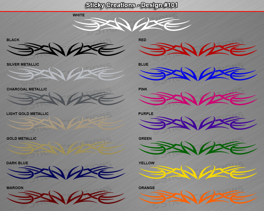 Design #101 - 36"x4.25" + Windshield Window Tribal Accent Vinyl Sticker Decal Graphic Banner