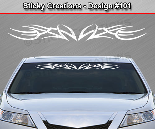 Design #101 - 36"x4.25" + Windshield Window Tribal Accent Vinyl Sticker Decal Graphic Banner
