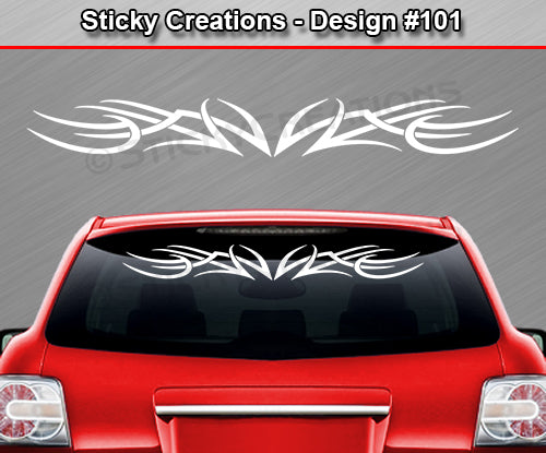 Design #101 - 36"x4.25" + Windshield Window Tribal Accent Vinyl Sticker Decal Graphic Banner